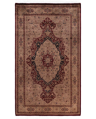 Overdyed Hand-Knotted Wool Modern-Contemporary Brown Area Rug 4' 6" x 7' 6"