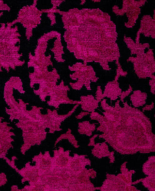 Contemporary Overdyed Wool Hand Knotted Pink Runner 2' 7" x 8' 2"