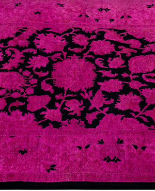 Contemporary Overdyed Wool Hand Knotted Pink Runner 2' 7" x 8' 2"