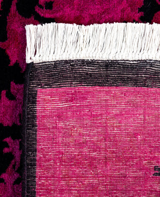 Contemporary Overdyed Wool Hand Knotted Pink Runner 2' 7" x 8' 2"