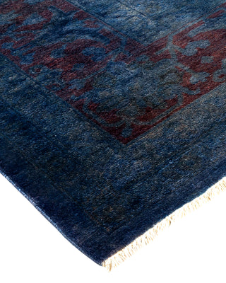 Contemporary Hand Knotted  Navy Area Rug 8' 11" x 12' 0"