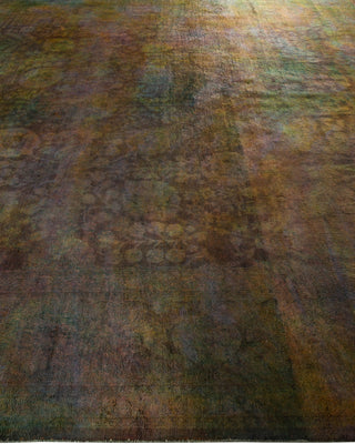 Contemporary Fine Vibrance Brown Wool Area Rug - 8' 11" x 11' 9"