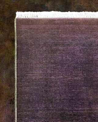 Contemporary Fine Vibrance Brown Wool Area Rug - 8' 11" x 11' 9"