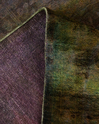 Contemporary Fine Vibrance Brown Wool Area Rug - 8' 11" x 11' 9"