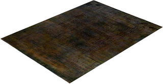 Contemporary Fine Vibrance Brown Wool Area Rug - 8' 11" x 11' 9"