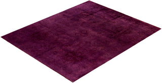 Modern Overdyed Hand Knotted Wool Pink Area Rug 7' 11" x 9' 9"