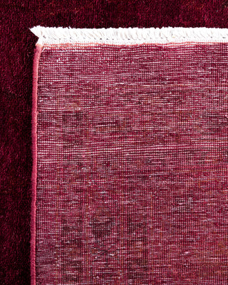 Contemporary Hand-Knotted Overdyed Red Area Rug 9' 10" x 13' 2"