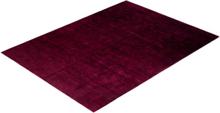 Contemporary Hand-Knotted Overdyed Red Area Rug 9' 10" x 13' 2"