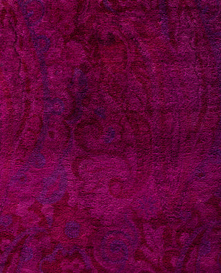 Overdyed Hand-Knotted Wool Modern-Contemporary Purple Area Rug 8' 0" x 10' 2"