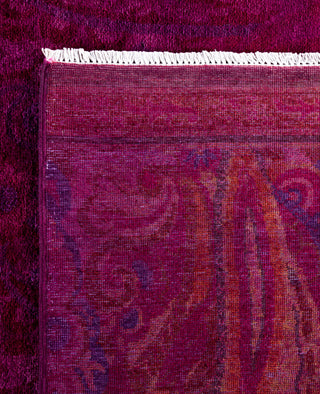 Overdyed Hand-Knotted Wool Modern-Contemporary Purple Area Rug 8' 0" x 10' 2"