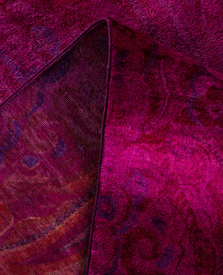 Overdyed Hand-Knotted Wool Modern-Contemporary Purple Area Rug 8' 0" x 10' 2"