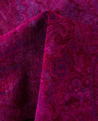 Overdyed Hand-Knotted Wool Modern-Contemporary Purple Area Rug 8' 0" x 10' 2"
