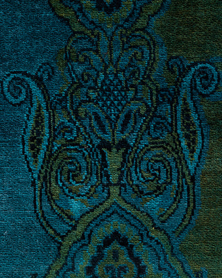Overdyed Hand-Knotted Blue Area Rug 4' 2" x 6' 7"