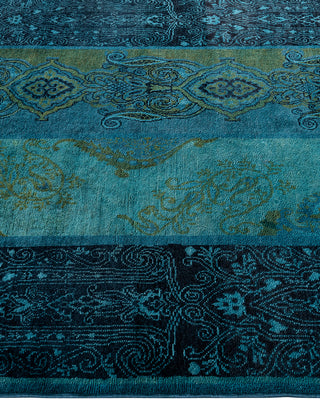 Overdyed Hand-Knotted Blue Area Rug 4' 2" x 6' 7"