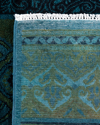 Overdyed Hand-Knotted Blue Area Rug 4' 2" x 6' 7"