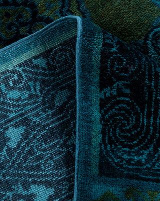 Overdyed Hand-Knotted Blue Area Rug 4' 2" x 6' 7"