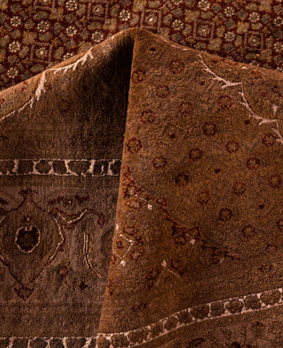 Overdyed Hand-Knotted Wool Modern-Contemporary Brown Area Rug 8' 3" x 10' 3"