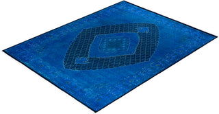 Fine Vibrance, One-of-a-Kind Hand-Knotted Area Rug  - Blue, 8' 2" x 10' 4"