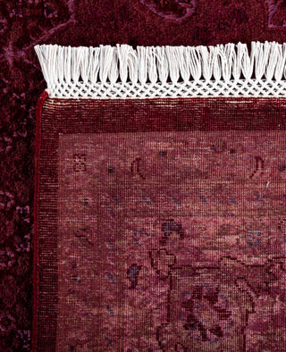 Contemporary Overdyed Wool Hand Knotted Pink Area Rug 6' 1" x 9' 4"