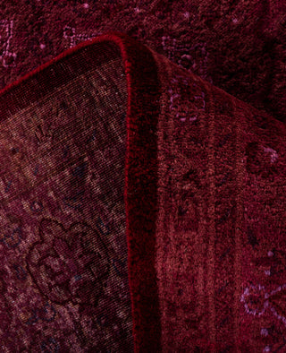 Contemporary Overdyed Wool Hand Knotted Pink Area Rug 6' 1" x 9' 4"