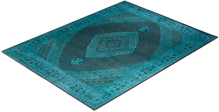Fine Vibrance, One-of-a-Kind Hand-Knotted Area Rug  - Blue, 8' 2" x 10' 5"