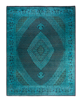 Fine Vibrance, One-of-a-Kind Hand-Knotted Area Rug  - Blue, 8' 2" x 10' 5"