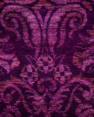 Contemporary Fine Vibrance Purple Wool Area Rug - 6' 0" x 8' 9"