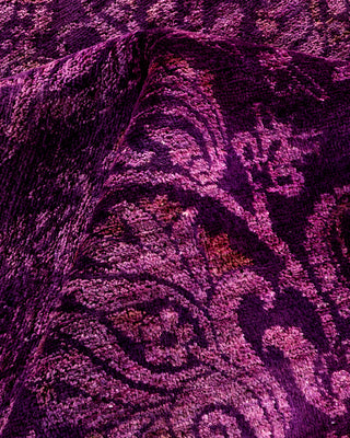 Contemporary Fine Vibrance Purple Wool Area Rug - 6' 0" x 8' 9"