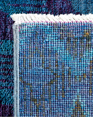 Contemporary Fine Vibrance Blue Wool Area Rug - 6' 0" x 8' 10"