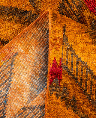 Modern, One-of-a-Kind Hand-Knotted Area Rug  - Red, 6' 1" x 9' 2"