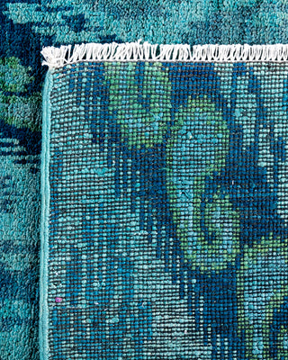 Modern, One-of-a-Kind Hand-Knotted Runner Rug  - Blue, 4' 1" x 16' 4"