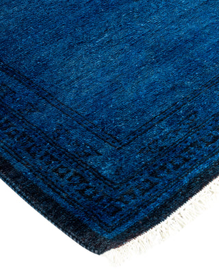Contemporary Fine Vibrance Black Wool Area Rug - 8' 1" x 9' 10"