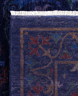 Overdyed One-of-a-Kind Wool Navy Area Rug 9' 3" x 11' 10"