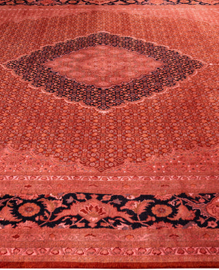 Overdyed Hand-Knotted Wool Modern-Contemporary Pink Area Rug 9' 2" x 12' 4"