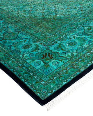 Contemporary Fine Vibrance Black Wool Area Rug - 8' 1" x 10' 5"