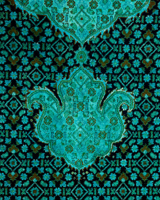 Contemporary Fine Vibrance Black Wool Area Rug - 8' 1" x 10' 5"