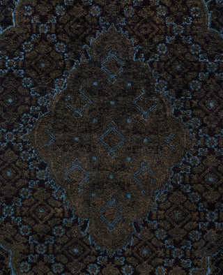 Overdyed One-of-a-Kind Wool Black Area Rug 6' 0" x 9' 3"