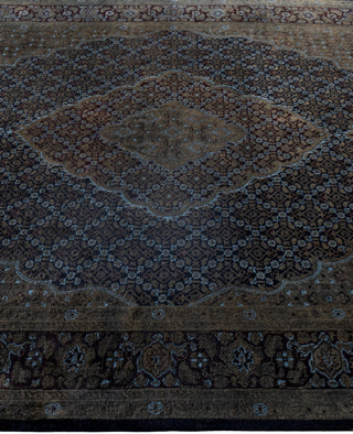 Overdyed One-of-a-Kind Wool Black Area Rug 6' 0" x 9' 3"