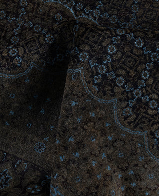 Overdyed One-of-a-Kind Wool Black Area Rug 6' 0" x 9' 3"