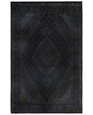 Overdyed One-of-a-Kind Wool Black Area Rug 6' 0" x 9' 3"