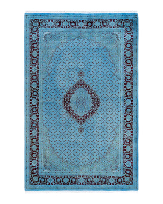 Fine Vibrance, One-of-a-Kind Hand-Knotted Area Rug  - Gray, 6' 1" x 9' 5"