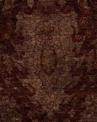 Contemporary Fine Vibrance Brown Wool Area Rug - 10' 0" x 13' 8"