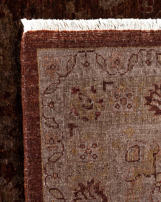 Contemporary Fine Vibrance Brown Wool Area Rug - 10' 0" x 13' 8"