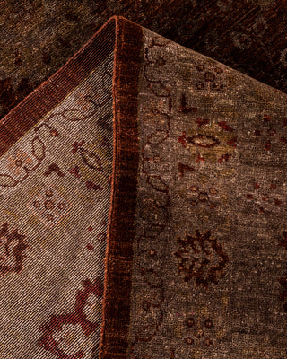 Contemporary Fine Vibrance Brown Wool Area Rug - 10' 0" x 13' 8"