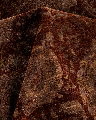 Contemporary Fine Vibrance Brown Wool Area Rug - 10' 0" x 13' 8"