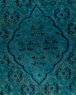 Contemporary Hand-Knotted Overdyed Blue Area Rug 4' 2" x 6' 2"