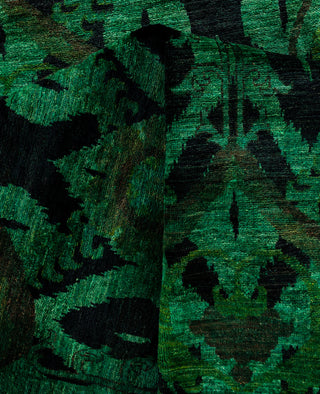 Overdyed One-of-a-Kind Wool Green Square Area Rug 9' 10" x 10' 3"