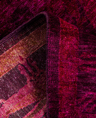 Overdyed Hand-Knotted Wool Modern-Contemporary Purple Area Rug 2' 10" x 5' 1"