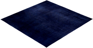 Overdyed One-of-a-Kind Wool Purple Square Area Rug 12' 0" x 12' 3"