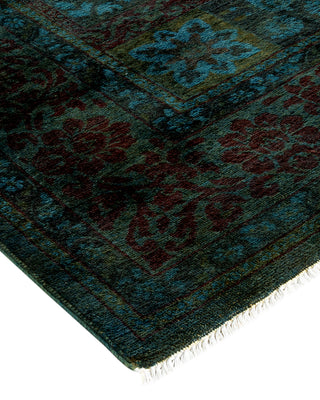 Contemporary Fine Vibrance Orange Wool Area Rug - 5' 3" x 9' 10"